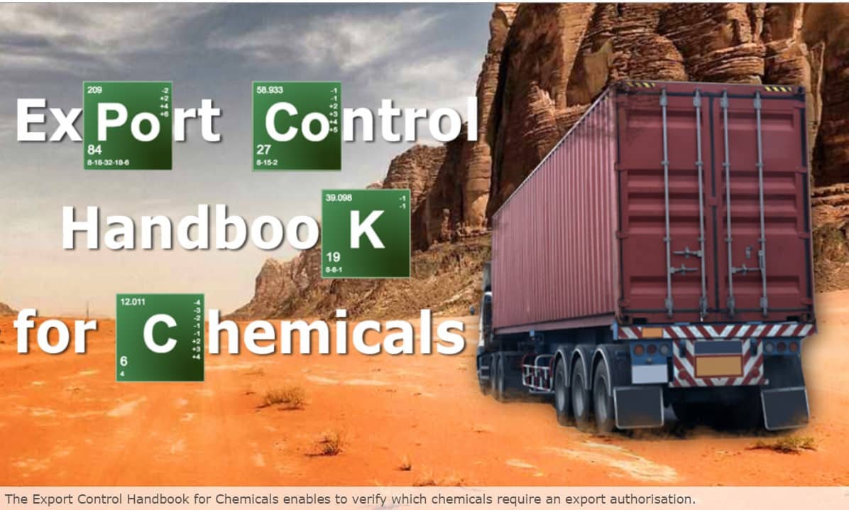 Export Control Handbook 2021 Export Control Handbook for Chemicals released by JRC - essenscia